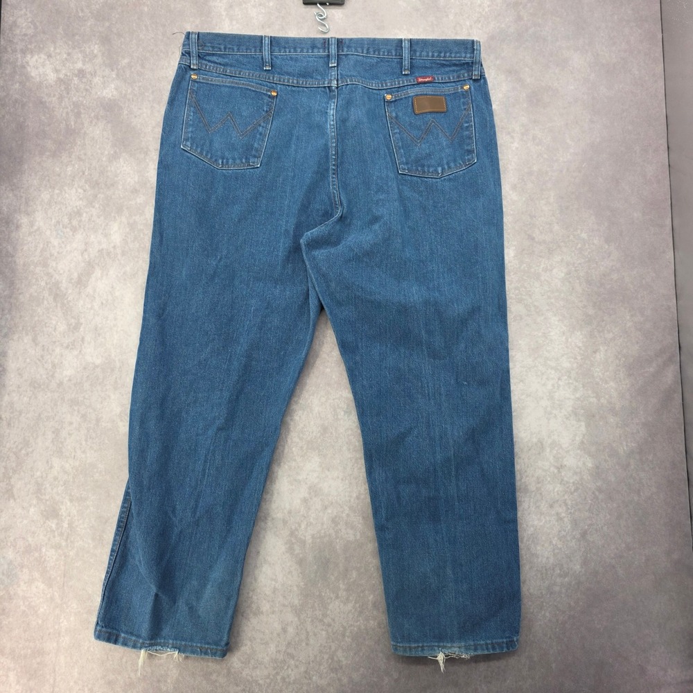 Wrangler 31MWZPW Relaxed Fit Jeans Mens 44x30 Blue Denim Workwear 100% Cotton - Picture 5 of 12